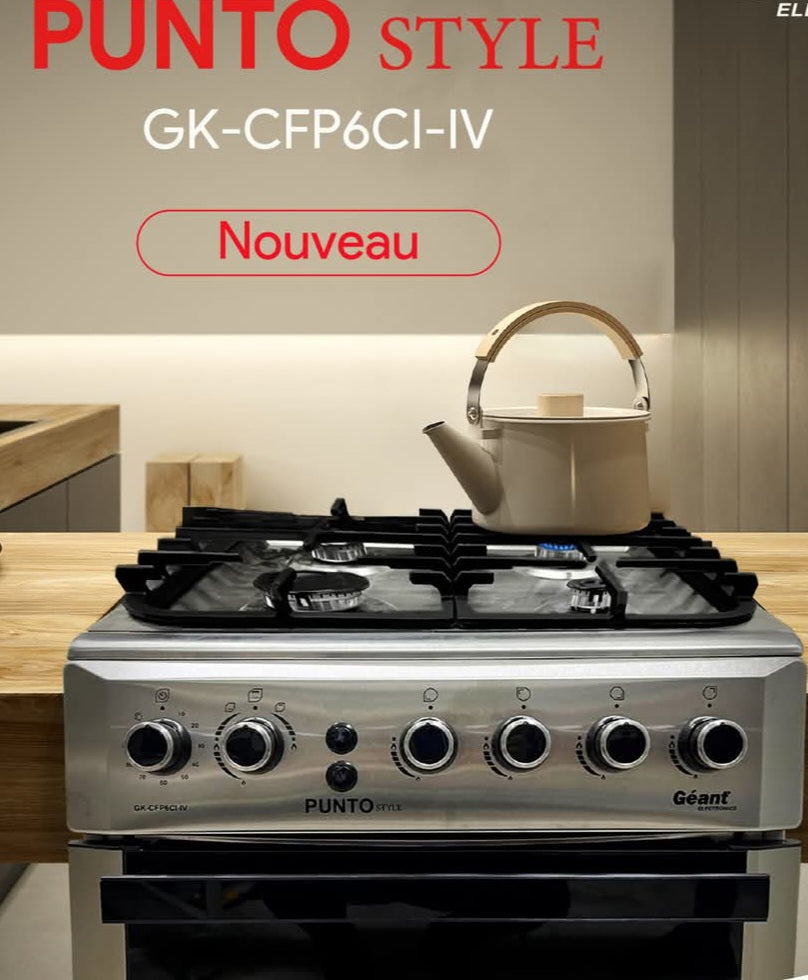 Cuisinière GÉANT PUNTO STYLE 60X60 GK-CFP6CI-IV