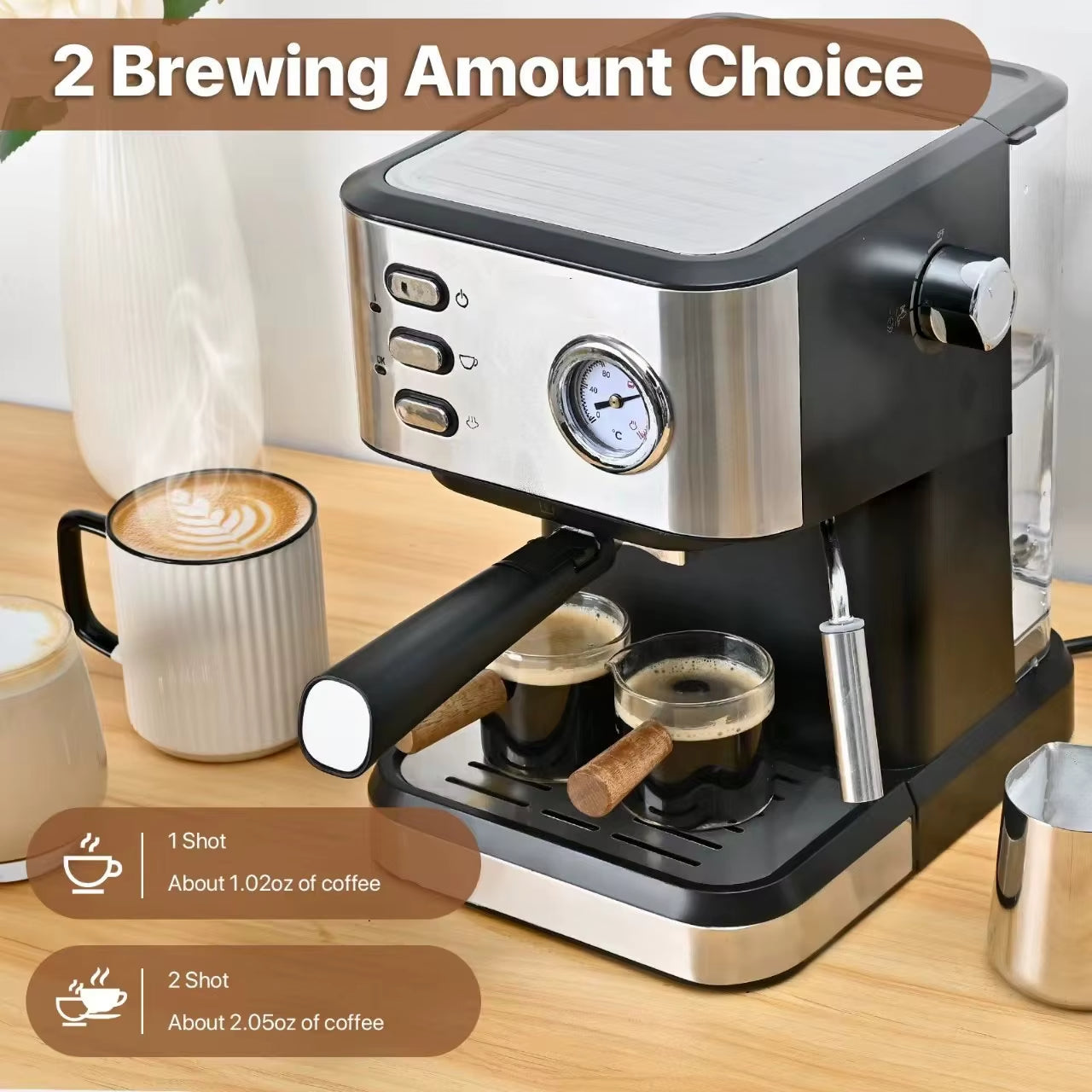 MACHINE À CAFÉ BRANDMANN 3EN1 850W 20 BARS BR-CM-001