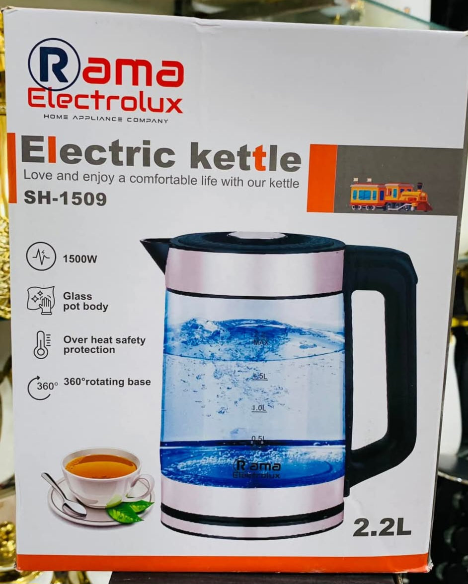 BOUILLOIRE RAMA VERRE 2.2L 1500W SH-1509