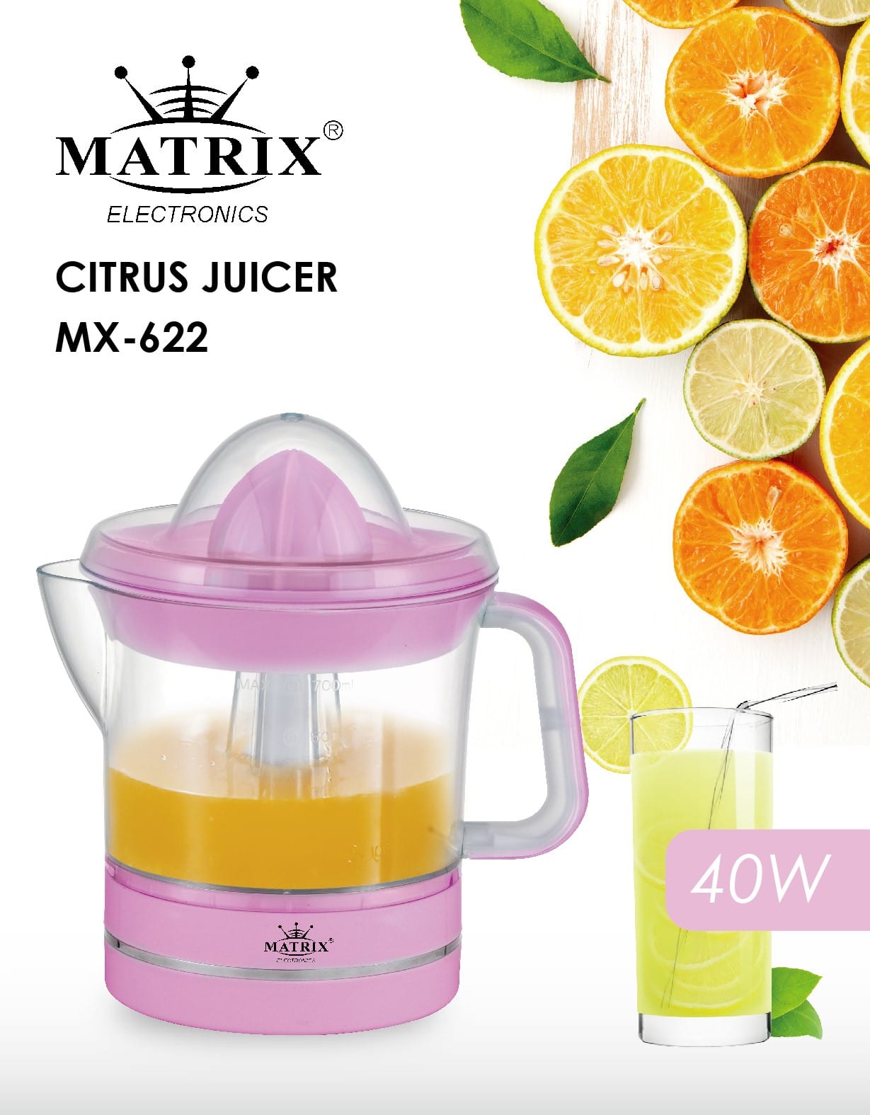 PRESSE AGRUME MATRIX 40W MX-622