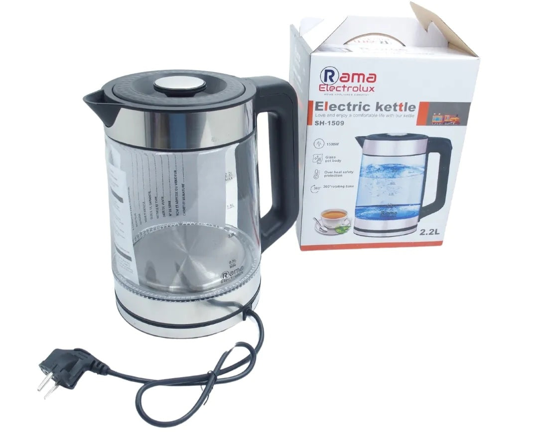 BOUILLOIRE RAMA VERRE 2.2L 1500W SH-1509