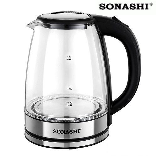 Sonashi Bouilloire En Verre De 1,8 Litre SKT-1809