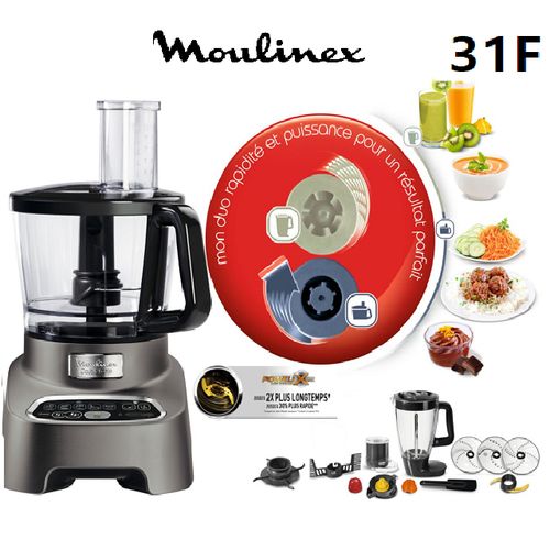 Robot MULTIFONCTIONS MOULINEX DIGITAL 31 PCS 1000W FP827E10