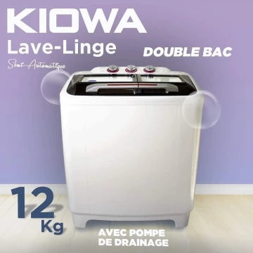 Machine à Laver KIOWA 12KG SANS POMPE