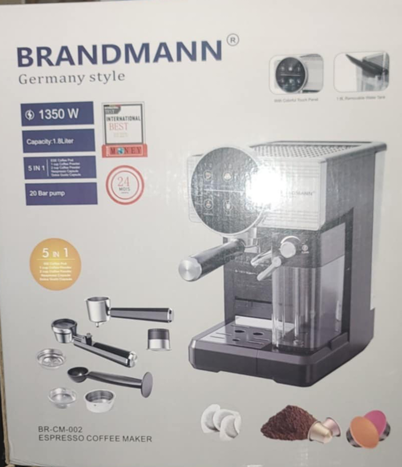 MACHINE À CAFÉ BRANDMANN 5EN1 1350W 20 BARS BR-CM-002