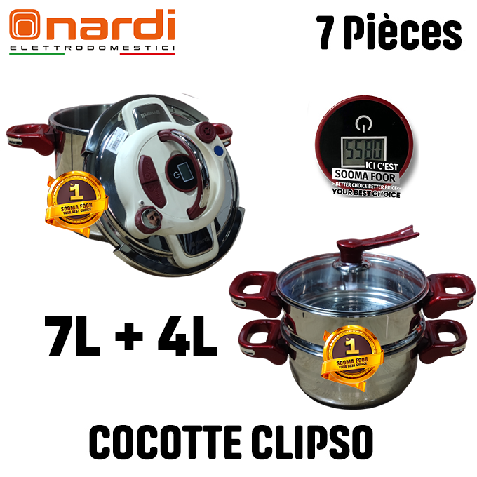 COCOTTE NARDI 2EN1 4/7 L ROUGE NPCM174XR