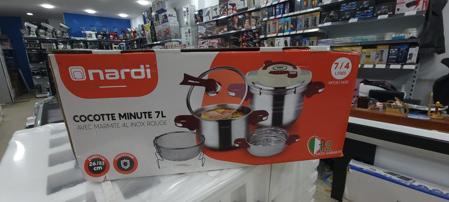 COCOTTE NARDI 2EN1 4/7 L ROUGE NPCM174XR