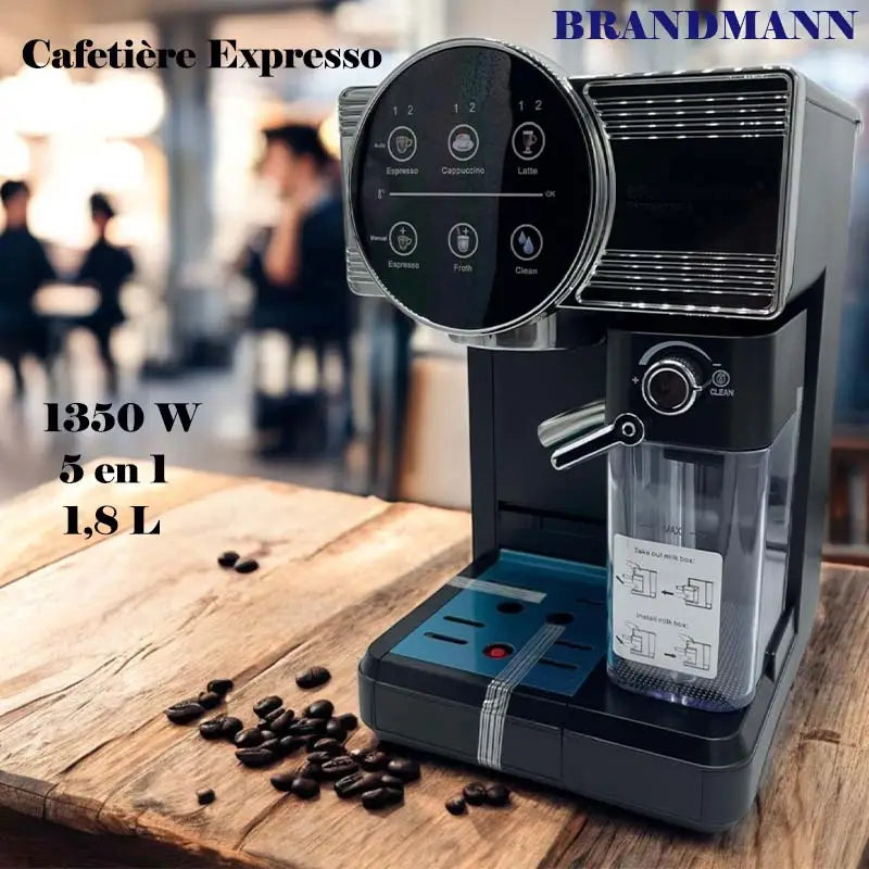 MACHINE À CAFÉ BRANDMANN 5EN1 1350W 20 BARS BR-CM-002