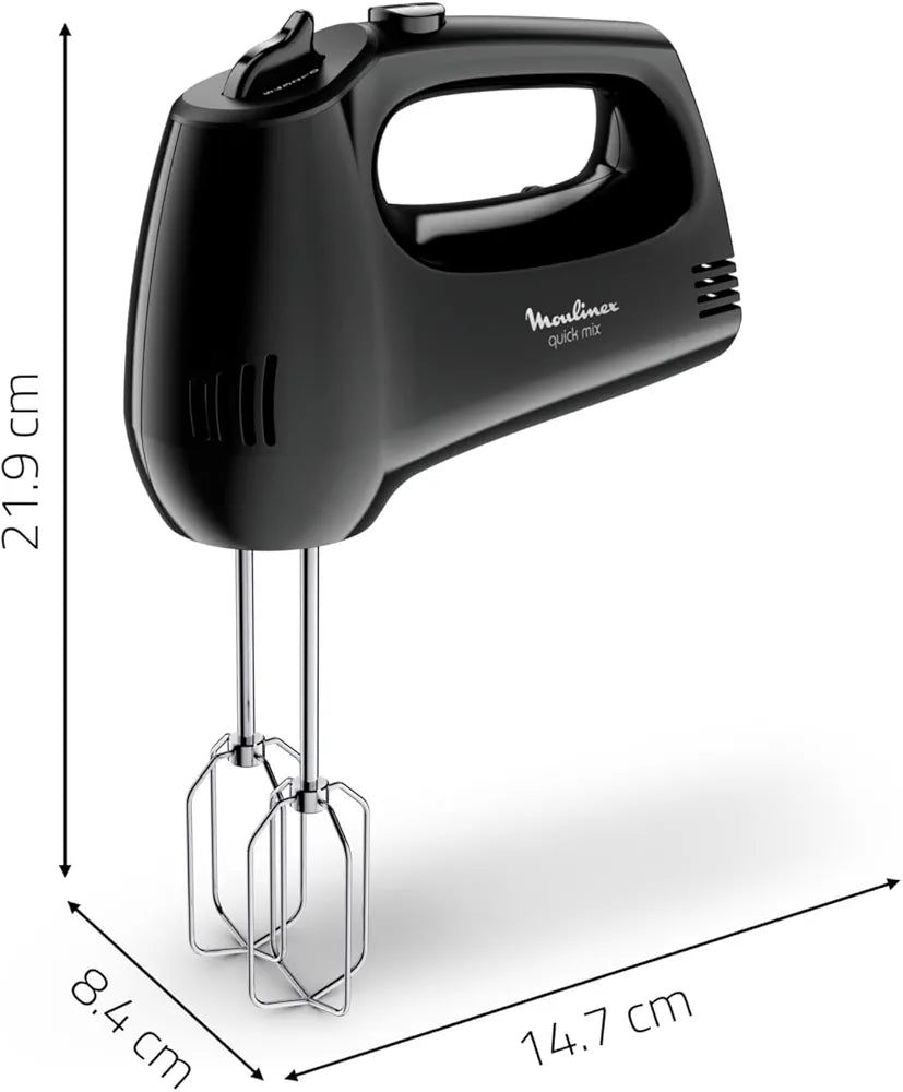 BATTEUR MOULINEX QUICK MIX 5V + TURBO 300W HM3108B1